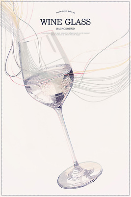 PSD 곡선 와인잔 라인일러스트 일러스트 추상 사람없음 스케치 라인아트 베이지색 국내일러스트 선 컬러 무늬 술잔 미술 파일형식