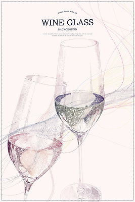 PSD 곡선 와인잔 라인일러스트 일러스트 추상 사람없음 스케치 라인아트 베이지색 국내일러스트 선 컬러 무늬 술잔 미술 파일형식