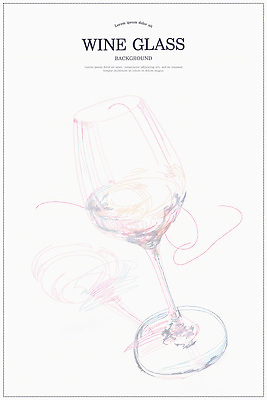 PSD 곡선 와인잔 라인일러스트 일러스트 추상 사람없음 스케치 라인아트 베이지색 국내일러스트 선 컬러 무늬 술잔 미술 파일형식