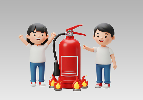 전신 PSD 편집이미지 여자 남자 어린이 불꽃 교육캐릭터 3D캐릭터 미소 소녀 소년 두명 빨간색 만세 가리킴 소화기 화재예방 어린이만 소방교육 편집3D 캐릭터 교육 컬러 모션 불 표정 사람 손짓 3D 안전장비 소방 예방 파일형식
