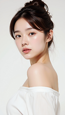 JPG 편집이미지 여자 상의 한명 상반신 성인 옆모습 뷰티 흰색 올린머리 의료성형뷰티 성인여자한명만 편집실사 오프숄더 AI인물포토 AI콘텐츠 1 헤어스타일 옷 뷰포인트 컬러 사람 CG 여자한명만 성인여자만 파일형식 AI포토
