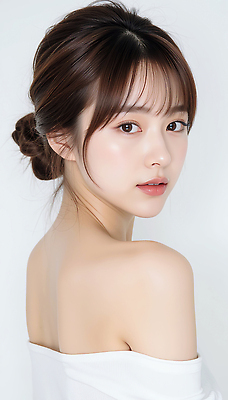 JPG 편집이미지 여자 상의 한명 상반신 성인 옆모습 뷰티 흰색 올린머리 의료성형뷰티 성인여자한명만 편집실사 오프숄더 AI인물포토 AI콘텐츠 1 헤어스타일 옷 뷰포인트 컬러 사람 CG 여자한명만 성인여자만 파일형식 AI포토