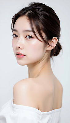 JPG 편집이미지 여자 상의 한명 상반신 성인 옆모습 뷰티 흰색 올린머리 의료성형뷰티 성인여자한명만 편집실사 오프숄더 AI인물포토 AI콘텐츠 1 헤어스타일 옷 뷰포인트 컬러 사람 CG 여자한명만 성인여자만 파일형식 AI포토