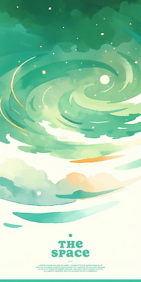 PSD 일러스트 추상 수채화 사람없음 신비 청록색 은하수 블랙홀 몽환 국내일러스트 컬러 컨셉 무늬 자연 우주 파일형식