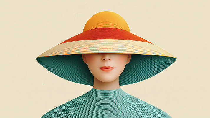 JPG 편집이미지 모자 여자 한명 미소 상반신 성인 우아함 베이지색 성인여자한명만 편집실사 AI컴퓨터그래픽 AI콘텐츠 1 잡화 컬러 컨셉 표정 사람 CG 여자한명만 성인여자만 파일형식