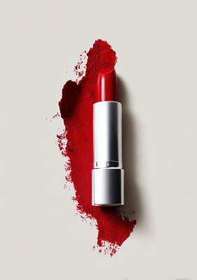 JPG 편집이미지 사람없음 빨간색 뷰티 립스틱 질감 광택 립팔레트 편집실사 AI포토 AI콘텐츠 컬러 화장품 CG 파일형식