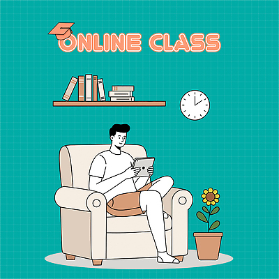 전신 남자 화분 일러스트 학사모 수업 해바라기 선반 한명 미소 들기 앉기 성인 책 소파 태블릿 벽시계 청록색 온라인 온라인강의 성인남자한명만 국내일러스트 AI파일 모자_잡화 1 교육 꽃 시계 컬러 가구 의자 졸업 모션 표정 사람 전자제품 스마트기기 강의 남자한명만 성인남자만 파일형식 벡터 언택트