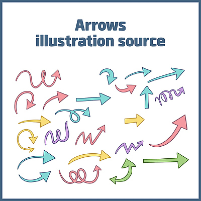 화살표 곡선 일러스트 사람없음 컬러풀 낙서 오브젝트 지그재그 국내일러스트 AI파일 선 컬러 파일형식 벡터