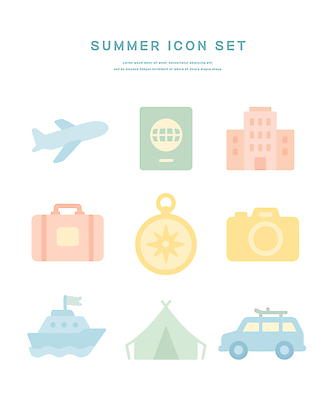 아이콘 가방 자동차 휴식 비행기 텐트 사람없음 건물 여름 바캉스 세트 카메라 나침반 오브젝트 여권 선박 2D아이콘 IC큐레이션 AI파일 건축물 잡화 계절 육상교통 컨셉 수상교통 항공교통 휴가 대중교통 캠핑도구 전자제품 파일형식 벡터