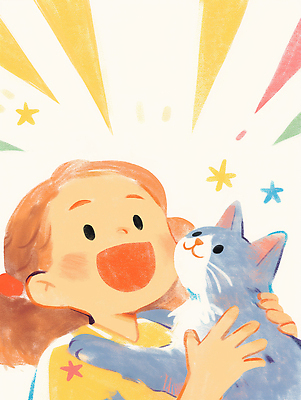 JPG 여자 행복 어린이 일러스트 포옹 한명 미소 소녀 상반신 평화 고양이 소녀한명만 국내일러스트 AI일러스트 AI콘텐츠 1 감정 컨셉 포유류 안기 표정 사람 반려동물 여자한명만 소녀만 파일형식