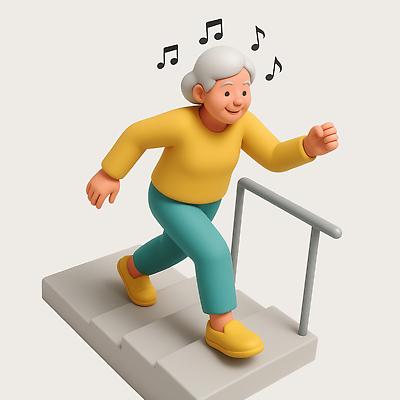 전신 PSD 편집이미지 여자 노년 행복 할머니 음표 3D캐릭터 한명 미소 실버라이프 운동 3D 계단 즐거움 오르기 노인여자한명만 편집3D 캐릭터 1 라이프스타일 기호 감정 음악 모션 표정 건강 사람 성인 디지털합성 여자한명만 노인여자만 파일형식