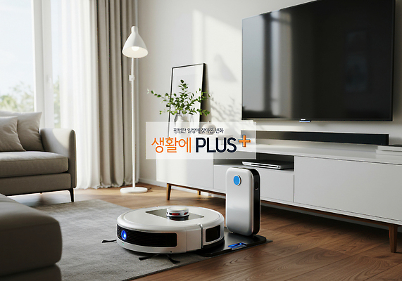 PSD 편집이미지 라이프스타일 창문 집안 이벤트 사람없음 일상 소파 햇빛 텔레비전 매트 스탠드 커튼 서랍장 나무바닥 살림 청소로봇 이미지편집 가구 의자 조명 바닥 실내 라이프 생활 전자제품 태양 로봇 파일형식