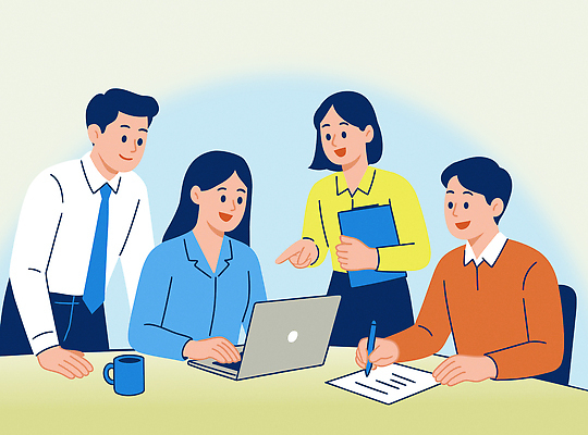 여자 남자 일러스트 비즈니스 회의 커뮤니케이션 함께함 대화 미소 들기 정장 여러명 상반신 성인 노트북 사무실 펜 머그컵 가리킴 타이핑 기록 잡기 업무 비즈니스맨 비즈니스우먼 토론 회의실 문서 서류판 손짚기 성인만 국내일러스트 AI파일 옷 다수 컨셉 모션 표정 말하기 사람 손짓 컵 전자제품 필기구 사무용품 작업 직장인 파일형식 벡터