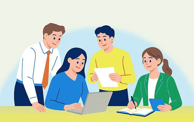 여자 남자 일러스트 비즈니스 회의 커뮤니케이션 함께함 대화 미소 들기 정장 여러명 상반신 성인 노트북 태블릿 사무실 펜 타이핑 기록 잡기 업무 비즈니스맨 비즈니스우먼 토론 회의실 문서 손짚기 성인만 국내일러스트 AI파일 옷 다수 컨셉 모션 표정 말하기 사람 손짓 전자제품 스마트기기 필기구 작업 직장인 파일형식 벡터