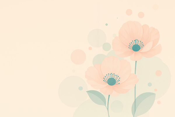 JPG 꽃 분홍색 잎 일러스트 사람없음 원형 두송이 파스텔톤 국내일러스트 AI일러스트 AI콘텐츠 도형 식물 컬러 2 파일형식