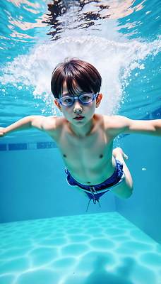 JPG 전신 편집이미지 남자 어린이 포즈 하늘색 휴가 수영장 밝음 한명 웃음 소년 야외 여름 운동 수영 에너지 자유 탐험 잠수 즐거움 활기 의료성형뷰티 소년한명만 편집실사 AI인물포토 AI콘텐츠 1 계절 감정 컨셉 표정 건강 사람 파란색 수상스포츠 CG 남자한명만 소년만 파일형식 AI포토