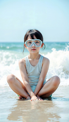 JPG 편집이미지 여자 어린이 포즈 하늘색 휴가 고글 밝음 한명 웃음 소녀 해변 야외 여름 운동 수영 에너지 자유 탐험 즐거움 활기 의료성형뷰티 소녀한명만 편집실사 AI인물포토 AI콘텐츠 1 계절 감정 바다 컨셉 표정 건강 사람 파란색 수상스포츠 CG 여자한명만 소녀만 파일형식 AI포토