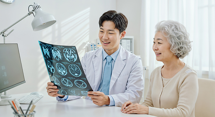 JPG 편집이미지 여자 노년 남자 할머니 의자 창문 뼈 안내 엑스레이 대화 설명 미소 성인 두명 햇빛 건강관리 믿음 모니터 환자 의사 스탠드 키보드 마우스 의사가운 커튼 전문직 책상 확인 상담 연필꽂이 소통 진료실 의료성형뷰티 편집실사 AI인물포토 AI콘텐츠 직업 감정 가구 컨셉 의학 모션 문구용품 조명 표정 건강 병원 관리 말하기 사람 컴퓨터 태양 컴퓨터용품 진료 의료진 가운 CG 파일형식 AI포토