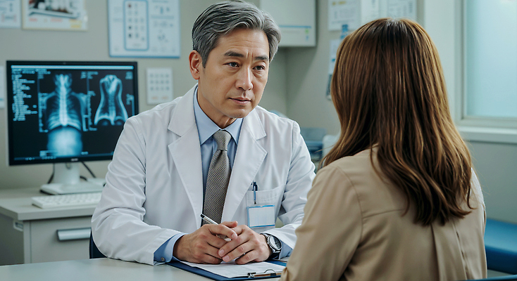 JPG 편집이미지 여자 노년 남자 창문 뼈 엑스레이 대화 성인 두명 펜 마주보기 건강관리 믿음 모니터 환자 의사 의사가운 전문직 집중 상담 소통 서류판 진료실 의료성형뷰티 편집실사 AI인물포토 AI콘텐츠 직업 감정 컨셉 의학 모션 건강 병원 관리 말하기 사람 컴퓨터 필기구 사무용품 진료 의료진 가운 CG 파일형식 AI포토