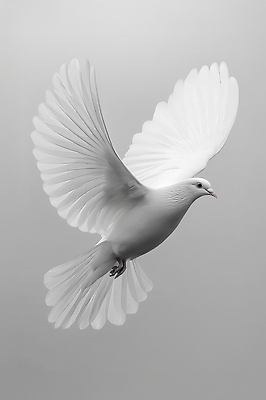 JPG 편집이미지 날개 하늘 사람없음 평화 희망 흰색 순수 백비둘기 편집실사 AI포토 AI콘텐츠 감정 컬러 컨셉 CG 비둘기 파일형식