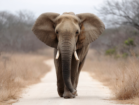 JPG 편집이미지 길 아프리카 코끼리 초원 사람없음 앞모습 걷기 편집실사 AI포토 AI콘텐츠 나라 뷰포인트 포유류 모션 CG 파일형식