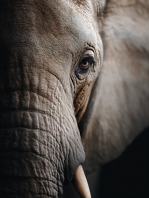 JPG 편집이미지 코끼리 근접촬영 사람없음 갈색 편집실사 AI포토 AI콘텐츠 뷰포인트 컬러 포유류 CG 파일형식