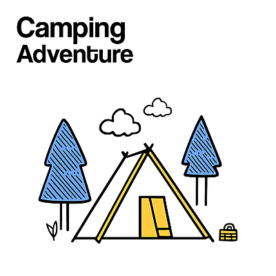 나무 구름 여행 가방 일러스트 자연 텐트 사람없음 숲속 캠핑장 어드벤처 국내일러스트 AI파일 자연요소 식물 잡화 캠핑도구 캠핑 숲 생태계 파일형식 벡터