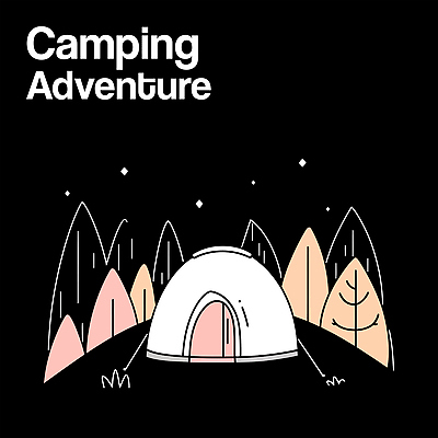 나무 여행 일러스트 자연 밤하늘 텐트 사람없음 반짝임 숲속 캠핑장 언덕 어드벤처 국내일러스트 AI파일 식물 모션 하늘 캠핑도구 캠핑 야간 숲 생태계 파일형식 벡터