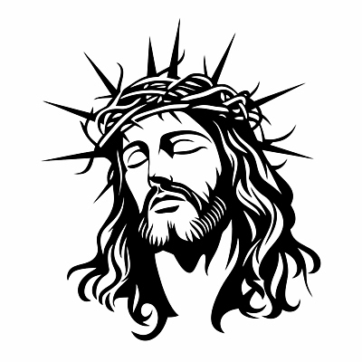 남자 기독교 얼굴 일러스트 수염 흑백 한명 성인 눈감음 검은색 예수 가시면류관 성인남자한명만 국내일러스트 AI파일 1 종교 컬러 종교용품 모션 촬영기법 사람 신체부위 신_종교 남자한명만 성인남자만 파일형식 벡터