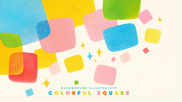 PSD 백그라운드 일러스트 추상 사람없음 반짝임 컬러풀 사각형 크레파스 꽃가루 겹침 파스텔 국내일러스트 도형 컬러 무늬 모션 학용품 가루 파일형식