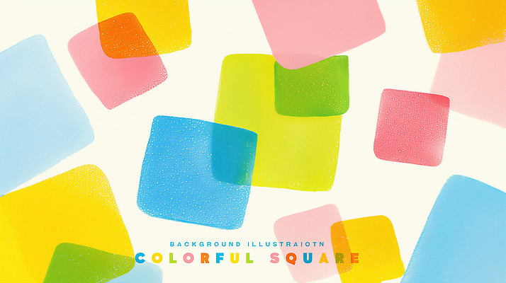 PSD 백그라운드 일러스트 추상 사람없음 컬러풀 사각형 크레파스 겹침 파스텔 국내일러스트 도형 컬러 무늬 학용품 파일형식