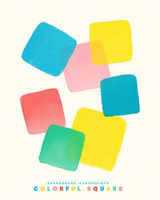 PSD 백그라운드 일러스트 추상 사람없음 컬러풀 사각형 크레파스 겹침 파스텔 국내일러스트 도형 컬러 무늬 학용품 파일형식