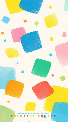 PSD 백그라운드 일러스트 추상 사람없음 컬러풀 사각형 크레파스 꽃가루 겹침 파스텔 국내일러스트 도형 컬러 무늬 학용품 가루 파일형식