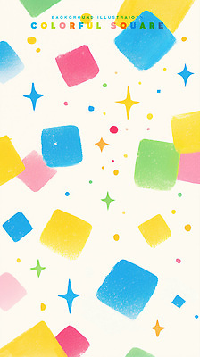 PSD 백그라운드 일러스트 추상 사람없음 반짝임 컬러풀 사각형 크레파스 겹침 파스텔 국내일러스트 도형 컬러 무늬 모션 학용품 파일형식