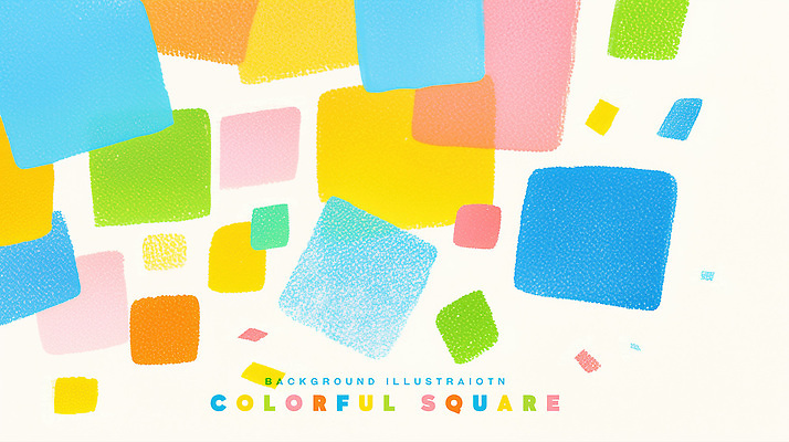 PSD 백그라운드 일러스트 추상 사람없음 컬러풀 사각형 크레파스 겹침 파스텔 국내일러스트 도형 컬러 무늬 학용품 파일형식