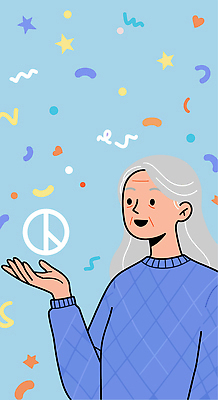 여자 노년 하늘색 일러스트 한명 미소 상반신 손들기 민주주의 스웨터 꽃가루 격려 선거권 정치 참여 노인여자한명만 기표문양 권리 대통령선거 국내일러스트 AI파일 1 문양 감정 상의 모션 표정 사람 성인 파란색 가루 선거 여자한명만 노인여자만 파일형식 벡터