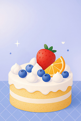 JPG 오렌지 일러스트 딸기 사람없음 반짝임 보라색 달콤 생크림 블루베리 제빵 토핑 과일케이크 생크림케이크 국내일러스트 AI일러스트 AI콘텐츠 컬러 과일 모션 제과제빵 케이크 맛 크림 파일형식