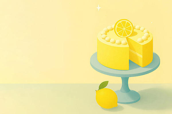 JPG 일러스트 단면 사람없음 반짝임 노란색 달콤 레몬 생크림 제빵 토핑 과일케이크 케이크스탠드 국내일러스트 AI일러스트 AI콘텐츠 컬러 과일 모션 제과제빵 케이크 맛 받침대 크림 파일형식