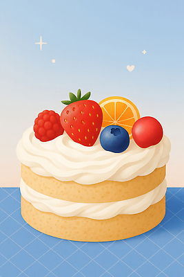 JPG 오렌지 일러스트 식탁 딸기 사람없음 파란색 반짝임 체리 달콤 생크림 블루베리 산딸기 제빵 토핑 과일케이크 생크림케이크 국내일러스트 AI일러스트 AI콘텐츠 컬러 과일 모션 탁자 제과제빵 케이크 맛 크림 파일형식
