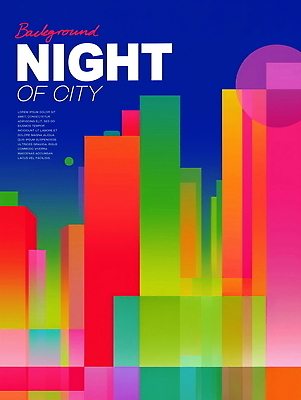 PSD 야경 일러스트 사람없음 도시풍경 컬러풀 사각형 고층빌딩 네온 스카이라인 국내일러스트 도형 컬러 풍경 빌딩 도시 야간 파일형식 풍경_경치