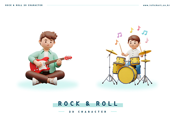전신 PSD 편집이미지 남자 연주 의자 음표 미소 들기 성인 두명 3D 일렉기타 가부좌 드럼 기타리스트 록 드러머 드럼스틱 성인남자만 편집3D 기호 음악 가구 모션 타악기 표정 사람 앉기 연주자 기타 디지털합성 로큰롤 남자만 성인만 파일형식