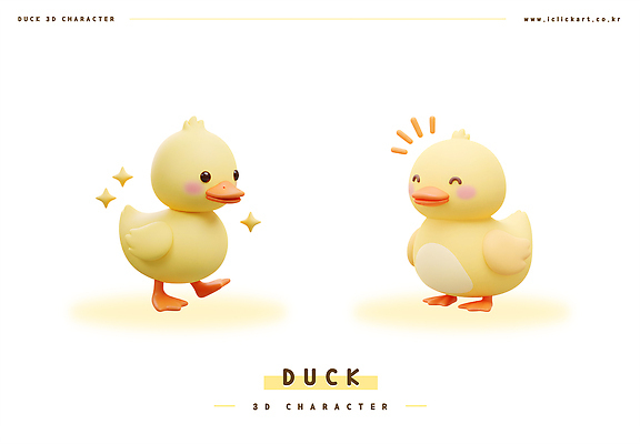 PSD 편집이미지 3D캐릭터 미소 사람없음 반짝임 노란색 3D 걷기 귀여움 오리캐릭터 오리새끼 편집3D 캐릭터 새끼 컬러 동물캐릭터 컨셉 모션 오리 표정 디지털합성 파일형식