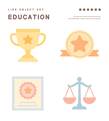 교육 별 일러스트 사람없음 우승 상 트로피 오브젝트 양팔저울 시상 엘리먼트 훈장 국내일러스트 AI파일 자연요소 저울 최고 상_우승 상패 파일형식 벡터