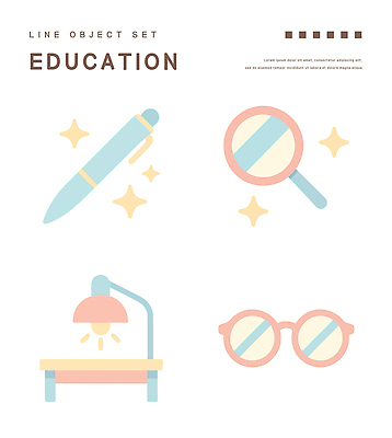 교육 안경 일러스트 돋보기 사람없음 반짝임 펜 스탠드 오브젝트 엘리먼트 국내일러스트 AI파일 잡화 모션 조명 필기구 파일형식 벡터