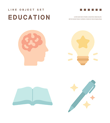 교육 별 일러스트 전구 교재 아이디어 사람모양 사람없음 책 빛 반짝임 펜 머리 펼침 오브젝트 뇌 엘리먼트 국내일러스트 AI파일 자연요소 모양 컨셉 모션 신체부위 필기구 파일형식 벡터