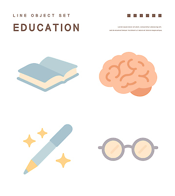 교육 안경 일러스트 교재 사람없음 책 반짝임 펜 펼침 오브젝트 뇌 엘리먼트 국내일러스트 AI파일 잡화 모션 필기구 파일형식 벡터