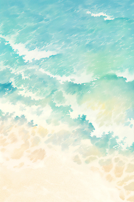 JPG 물결 파도 하늘색 일러스트 해변 사람없음 여름풍경 시원함 감성 국내일러스트 AI일러스트 AI콘텐츠 바다 컨셉 풍경 파란색 파일형식 여름_계절