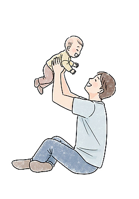 전신 PSD 남자 행복 일러스트 가정 사랑 가족애 미소 들기 앉기 성인 두명 아기 가정의달 일러캐릭터 캐릭터 감정 모션 표정 사람 5월 파일형식