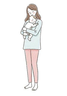 PSD 여자 행복 일러스트 가정 가족 안기 사랑 가족애 미소 성인 두명 눈감음 아기 가정의달 일러캐릭터 캐릭터 감정 관계 모션 표정 사람 5월 파일형식