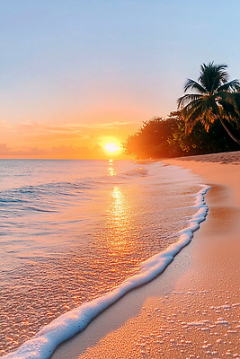 JPG 구름 편집이미지 하늘 해변 사람없음 야자수 햇빛 반사 노을 여름풍경 휴양지 편집실사 AI포토 AI콘텐츠 자연요소 나무 바다 풍경 태양 장소 CG 파일형식 여름_계절